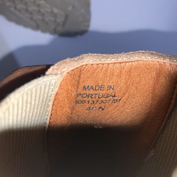 Birkenstock Boots Womens US 9 Tan Suede Chelsea Lug Sole Ankle Pull On EU 40 - Picture 10 of 11